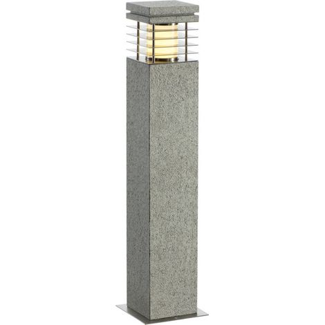 Borne ARROCK GRANITE 70 granit poivre & sel E27 max. 15W - SLV - 231411 (1/3)