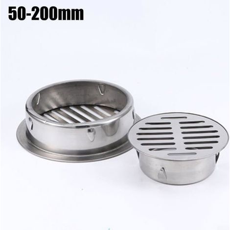 Ecleanfy - Siphon de Sol en Acier Inoxydable - Grille Métallique Anti-Obstruction - Pour Balcon et Cour (200mm) (1/5)