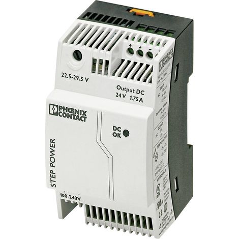 [NEUWERTIG] B-Ware Phoenix Contact Hutschienen-Netzteil Schaltnetzteil 24V DC 1.9A 42W IP20 1x (1/2)