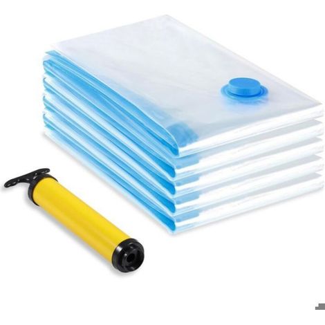Sac de rangement sous vide - MHY® - 60x80 cm - 5 pièces - Réutilisable - Avec pompe manuelle (1/4)