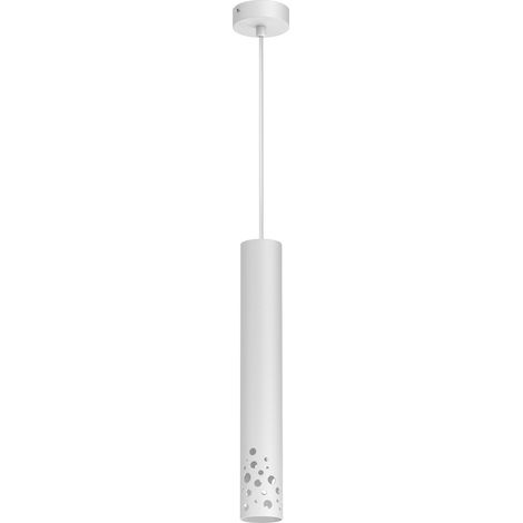 Suspension tube blanc mat Tibia Buble GU10 8W Luminex