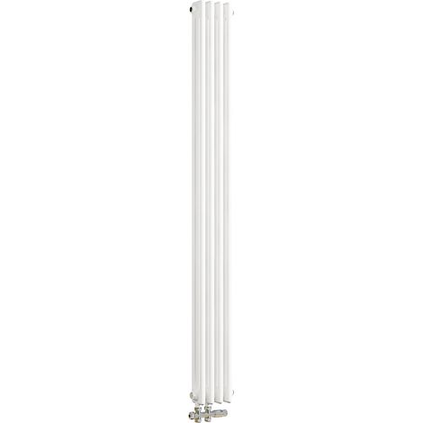 Duschparadies 1800x200mm Traditioneller Heizkörper für Warmwasserbetrieb Weiß 825W 3Säulen (1/5)