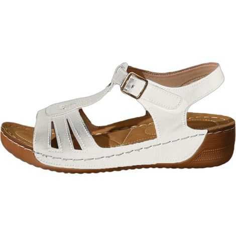 Sandalias ligeras de tacón grueso para mujer, nuevos estilos de verano 2025, sandalias de gamuza para mujer (1/5)