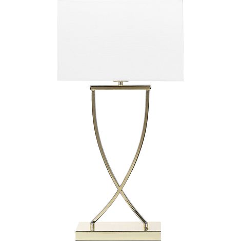 Tischlampe YASUNI Metall Weiß / Gold