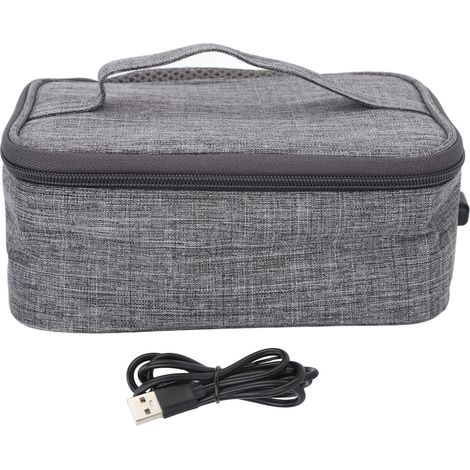 Boîte-repas chauffante USB imperméable en tissu Oxford, grande capacité légère pour bureau, maison et voyages (1/5)