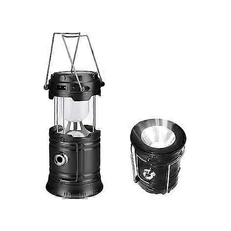 Lanterne solaire de camping, lanterne de jardin rechargeable, lampe torche pour tente avec interface USB, support de charge portable étanche (1/4)