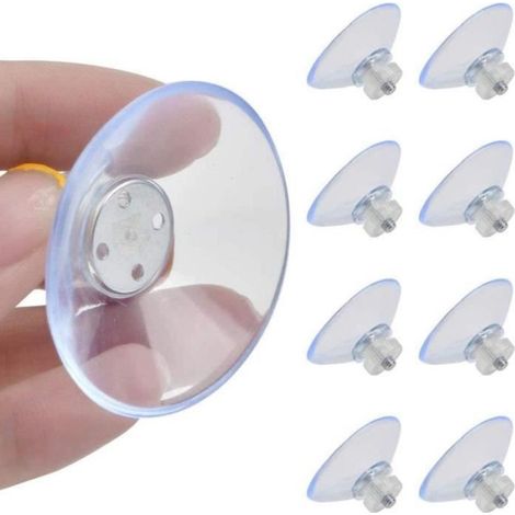 30 Pcs Ventouse Ø40 mm avec Filetage et écrous moletés Crochets d'Aspiration à ventouse puissant transparents PVC en Plastiqu 175 (1/4)