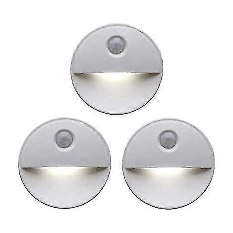 Veilleuse lumineuse à détecteur de mouvement pour placard, lampe sans fil à piles, blanc naturel, veilleuse automatique (lot de 3). (1/5)