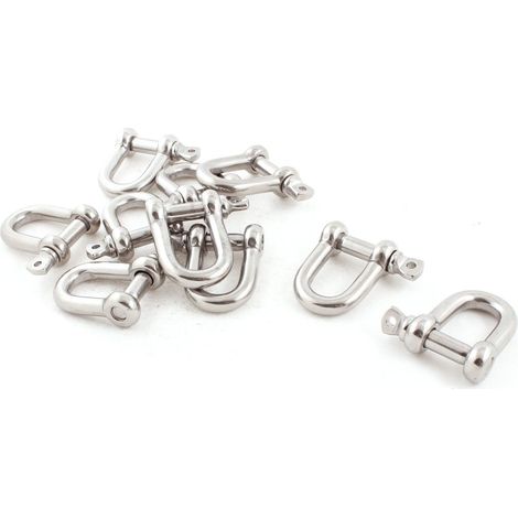 10 PIÈCES 10mm Edelstahl D Schäkel U Lock Drahtseil Verschluss (803ef7ed66bd2078b443704338ebbc6f)