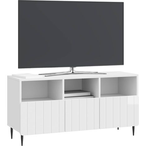 Maison Exclusive - TV-Schränk Hochglanz Weiß 102 x 34,5 x 50 cm H