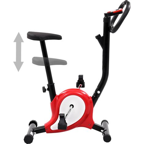 Vélo d'appartement avec résistance à courroie Rouge