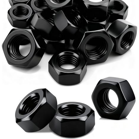 Ecrou M5 Inox 30 Pièces Écrous Hexagonaux DIN 934 Noirs Acier Inoxydable A2 V2A pour Bois Métal Vis Tiges Filetées Boulons (1/5)