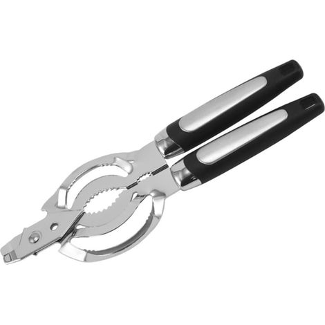 Multifunctional Stainless Steel Jar Opener, Ergonomic and Non-Slip, Lightweight Can Opener and Bottle Opener for Weak Hands and Home Use (1/5)
