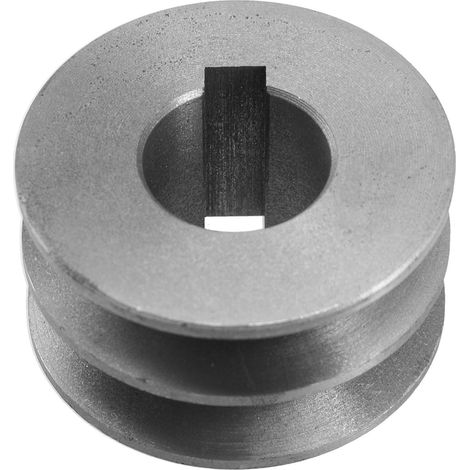 Poulie courroie V double rainure - 1 pièce - Fonte robuste - Transmission moteur type A - Outils électriques bricolage - 50x31x19mm (1/5)