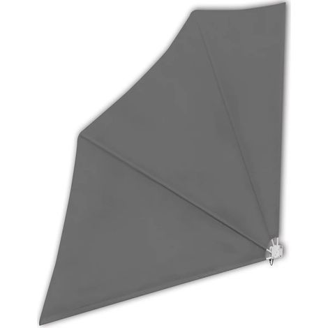 Tenda da sole a rullo tenda da sole laterale retrattile schermo di protezione per la privacy per patio giardino terrazza balcone schermo di protezione visiva 140 x 140 cm grigio 020007058