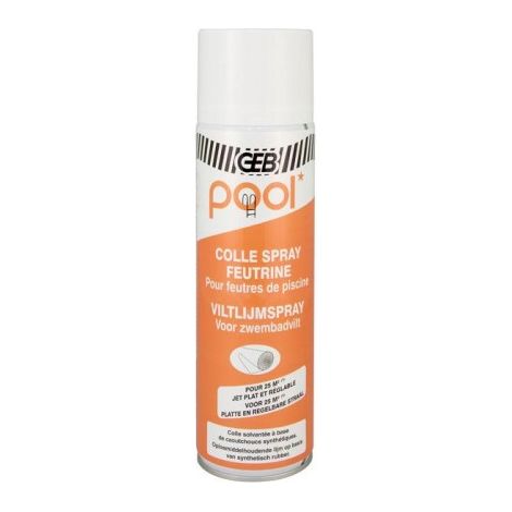 GEB POOL Colle Feutrine Aérosol 500 ml 500mL - Lot de 12