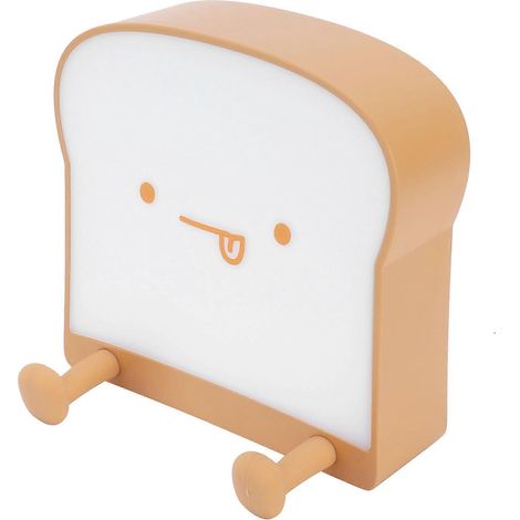 Veilleuse en forme de pain avec chargement USB et minuterie, veilleuse mignonne en silicone à lumière chaude pour chambre de fille ou de garçon (1/5)