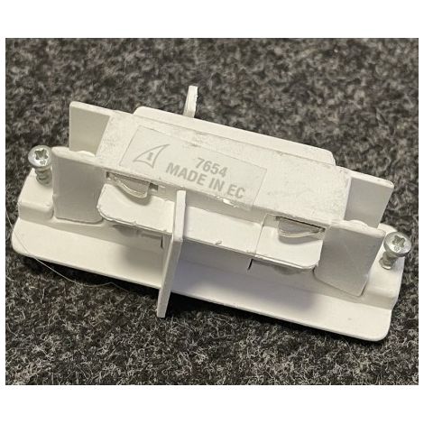 Jonction centrale blanc 81x37x32mm mecanique pour rail monophasé 3 allumages 230V/440V 16A TRAJECTOIRE 230331