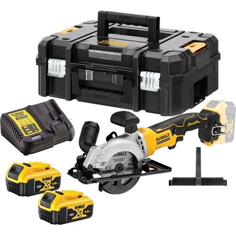 DeWalt DCS571P2 18v Brushless XR 115mm Compact Circular Saw 2 x Batteries (1/7)