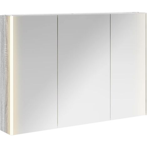 Maison Exclusive - Mobiletto per specchio da bagno Grigio Sonoma