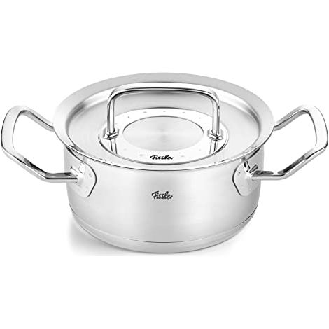 Fissler 084-138-16-000-0 Original-Profi Collection Casseruola bassa in acciaio inox 1.4 L adatta per induzione con coperchio in metallo colore Argento (1/4)
