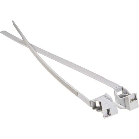 Confezione 100pz Clips per fissaggio tubi a fascetta Ø40-63mm colore grigio RAL 7035 FAEG - FG16065