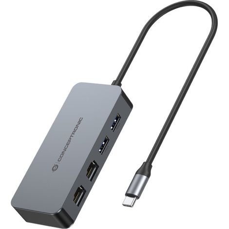 CONCEPTRONIC Adapter USB-C-2xGbE+2xUSB-A3.2   5Gbs 0.30m gr (ABBY24G)