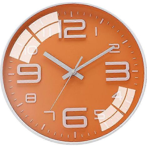 Horloge murale silencieuse, créative, jaune, moderne et simple de style nordique (1/5)