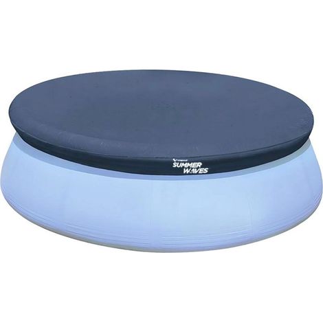 Housse ronde pour piscine de 3,66 m en polyéthylène résistant, avec ourlet de 30 cm pour une fixation facile – protection contre les intempéries et la saleté