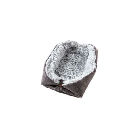 Lit 2 en 1 (canapé + couverture) pour chat, gris clair et gris (1/5)