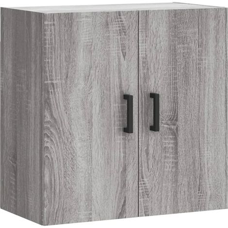 Armario de pared flotante moderno práctico para almacenamiento 60 x 31 x 60 cm madera de ingeniería gris 020048807 (1/5)
