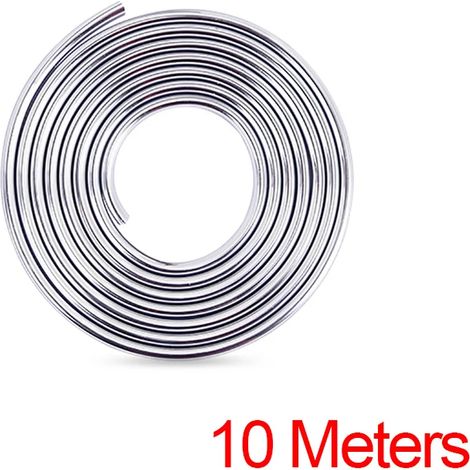 (10 mètres Argent - Chine continentale) Bande de protection universelle anti-rayures pour portières de voiture (10 m), moulure chromée, idéale pour les portes, capots et coffres. Convient également po (1/4)