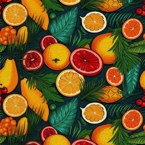 Tela decorativa para exteriores Oxford - Motivo frutal DX6606 (1/5)