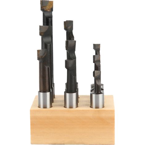 Kit de 9 barres d'alésage à queue F1 de 12 mm avec plaquettes en carbure (1/5)
