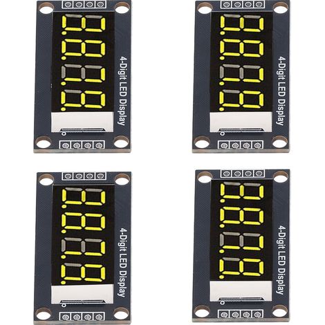 LED-Digitalröhrenanzeigemodule, 4-stellig, 7-Segment, 0,36 Zoll, mit TM1637-Treiberchip, gelbe Farbe, MRA110C (1/5)