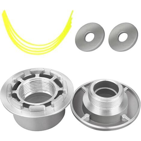 Sollbry Tête de débroussailleuse universelle en aluminium - Tête de fil en aluminium - Tête de fil double fil - Fil en nylon - Pour débroussailleuse de jardin (1/5)