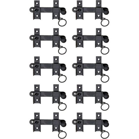 Fermeture de volet fléau – 120 x 65 mm – dispositif d'arrêt – laquée noire – Marque