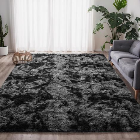 Tapis Salon Tapis Chambre 120x160CM, Dessous Antidérapant, Doux Moelleux (Gris foncé, 120x160cm) (1/5)