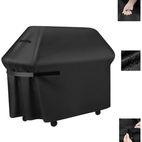 1 pezzo Copertura per barbecue, accessorio per barbecue, copertura impermeabile per barbecue, resistente ai raggi UV e impermeabile, nera, 190 x 71 x 117 (1/5)