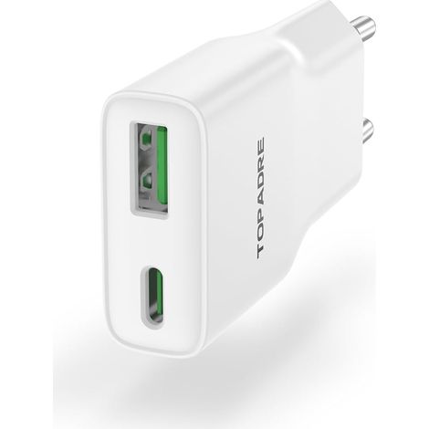 Chargeur USB C 20W, Prise USB C Rapide Multiple pour série Adaptateur secteur USB C pour 17/17 Air/16 Pro/16 Pro Max/16 15 14 13 12 11 Pro Max X, téléphone, Prise Chargeur USB C (1/5)