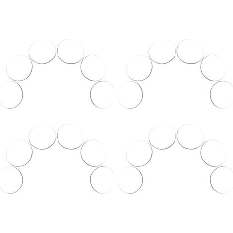 Lot de 24 butées rondes en silicone pour meubles et tables verre, (1/5)