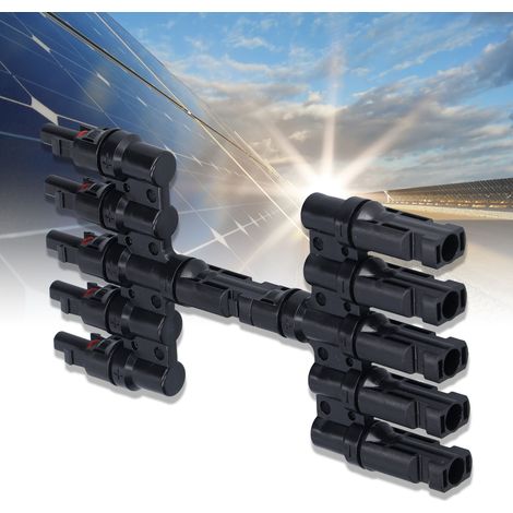 Divisor solar de 1 a 5 vías, resistente al agua IP67, enchufe/toma para módulos fotovoltaicos. (1/5)