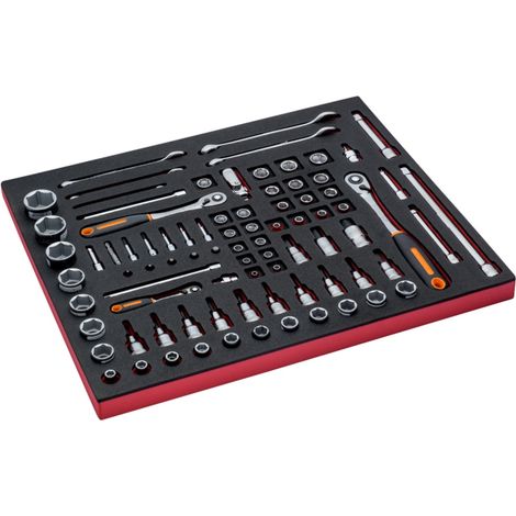 Bahco Fit&Go 3/3 Schaumstoffeinlage Satz Standard-Ring-Maulschlüssel/Steckschlüssel-Einsätze - 83-tlg. (1/3)