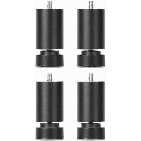 Pieds métalliques réglables et durables avec filetage M10 pour des solutions de support et de stabilité des meubles, noirs, 15 cm. (1/5)