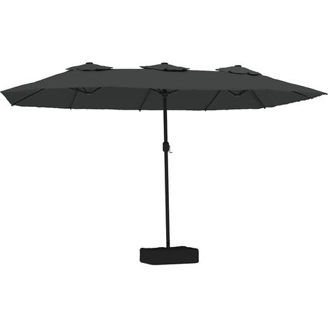 Ombrellone  Parasole a Doppia Testa Antracite 449x265 cm (1/5)