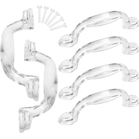 Poignées de meubles transparentes PLAFOPE, lot 6, en plastique (1/5)