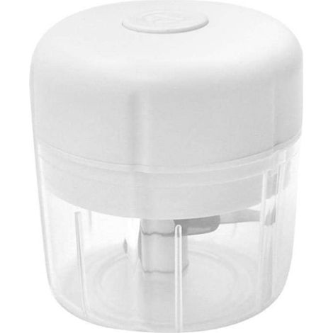 Mini hachoir électrique 250 ml, robot culinaire portable, mixeur à légumes rechargeable par USB avec 3 lames tranchantes, idéal pour les aliments pour bébés, la viande, les oignons, l'ail et les fruit (1/5)