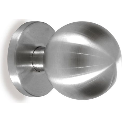 Pomo Puerta Bola 70 mm Acero Inox   - BOLA - Pomo para puerta de entrada en acero inox