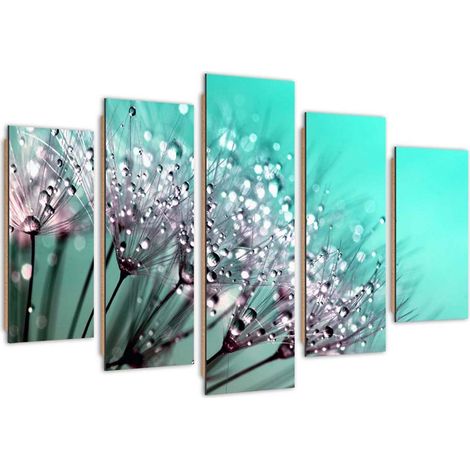 Quadro deco panel 5 parti, Gonfiabile turchese - 100x70 (1/5)