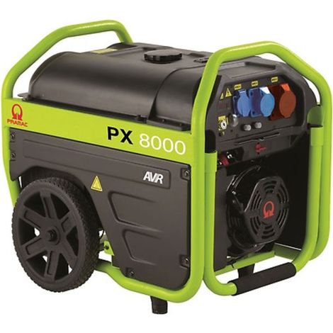 Pramac – Groupe électrogène triphasé 4,8 kW essence – Démarrage électrique – Autonomie 13,11h – Moteur 420 cm³ – Protection IP 23/44 (1/2)